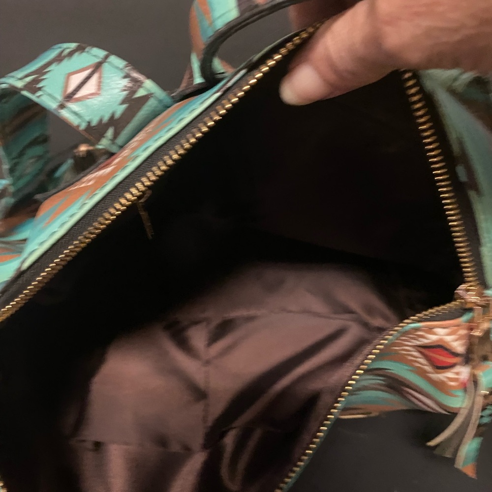 Aztec Western Patterned Backpack Purse - image 8